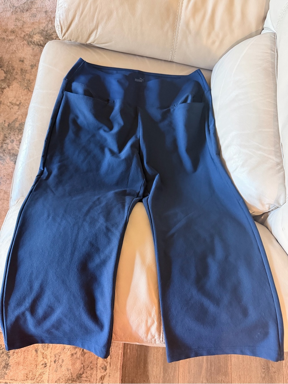Puma Navy Cropped Pull On Golf Pants
